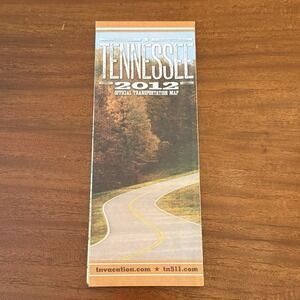 Tennessee Official Transportation Map 2012 Paper Road Map 38x18 Folded Travel